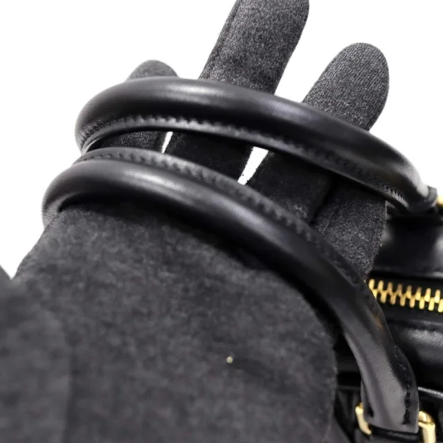 Miu Miu Arcadi Matelasse Bag Leather Black in black Leather from Poshmark, photo 5 of 10