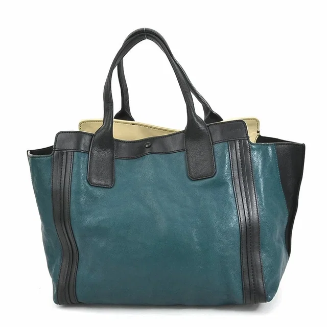 Chloé Handbag Leather Green Black in green|black Leather from Poshmark