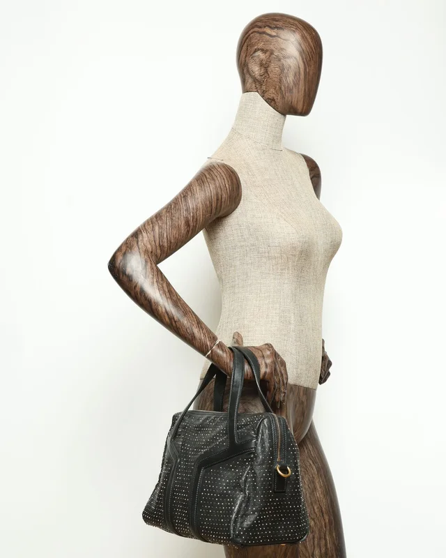 Saint Laurent Studded Y Boston Bag in Leather from A Retro Tale, photo 11 of 11