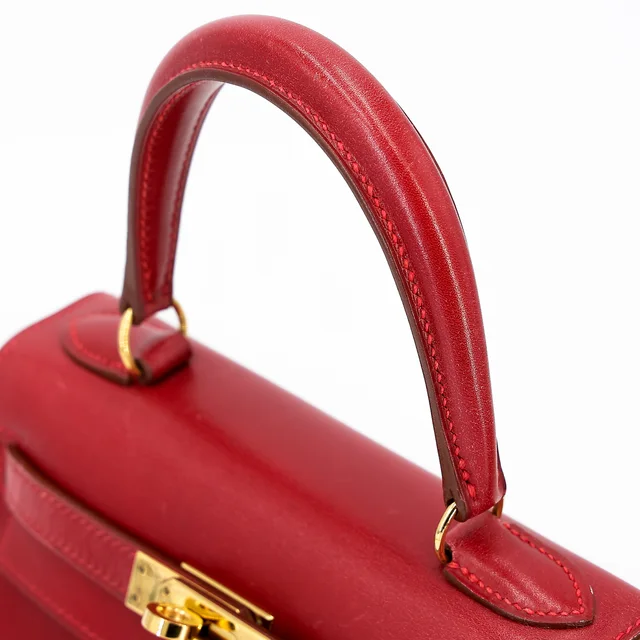 Hermès Vintage Mini Kelly 20 Rouge Vif (53) in Red Box leather from Ginza Xiaoma, photo 3 of 4