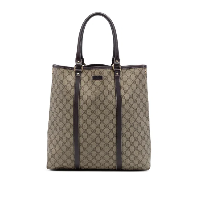Beige Gucci GG Supreme Joy Vertical Tote in Beige Coated canvas from Designer Revival, photo 1 of 1