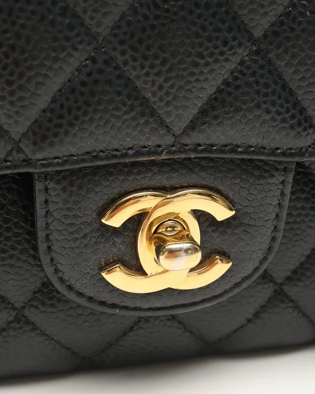 Chanel Classic Caviar Medium Double Flap Bag in Caviar leather from A Retro Tale, photo 6 of 14