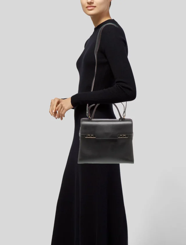 Delvaux Leather Tempête MM in black Leather from The RealReal, photo 2 of 6
