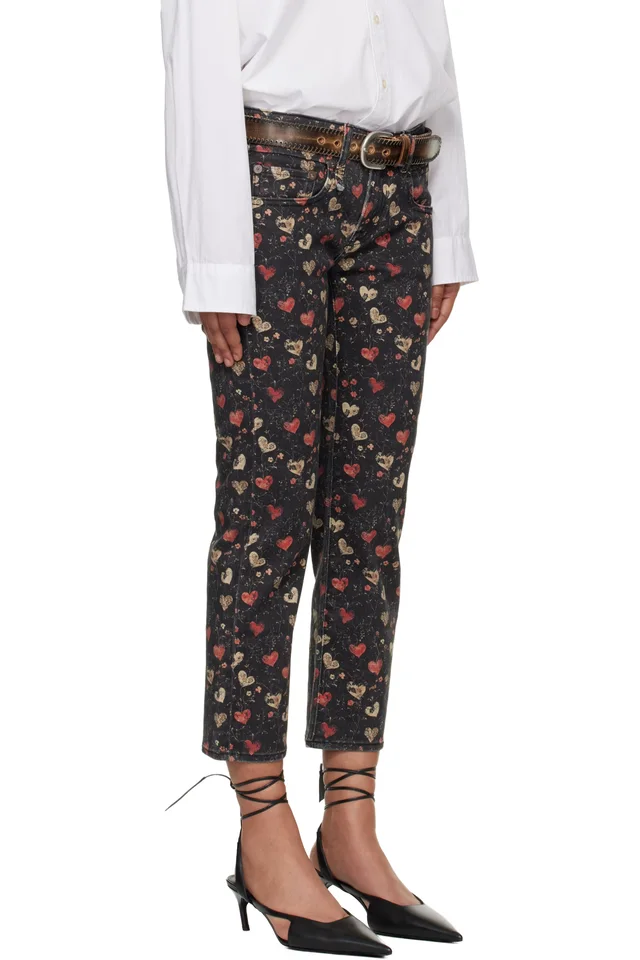 R13 Black Straight-Leg Boy Jeans, photo 2 of 5 from SSENSE