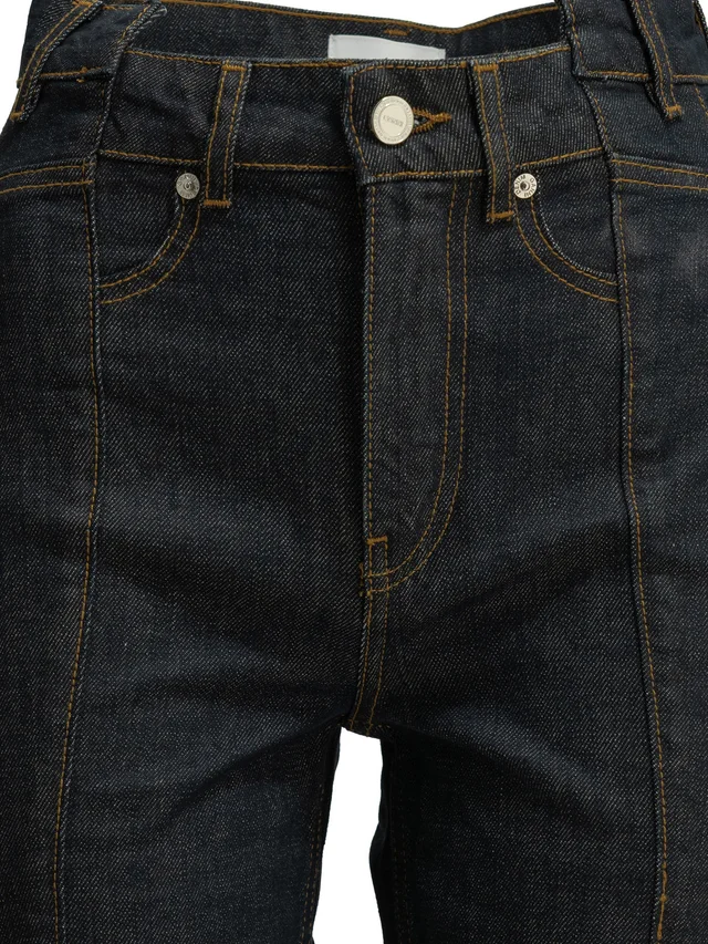 Ganni Fold Pleated Straight Leg Jeans, photo 3 of 4 from SENSER