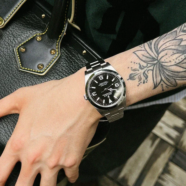 Rolex Explorer I 39mm 214270 Automatic Black in Black from VINTAGE QOO TOKYO