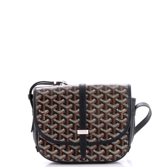 Goyard Belvedere II Messenger Bag Coated Canvas PM in black Coated canvas from Rebag