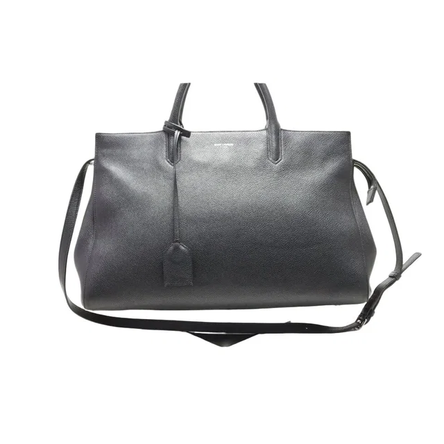 Saint Laurent Cavalry Gauche Leather 2-Way Tote Bag in Leather from The Reluxe
