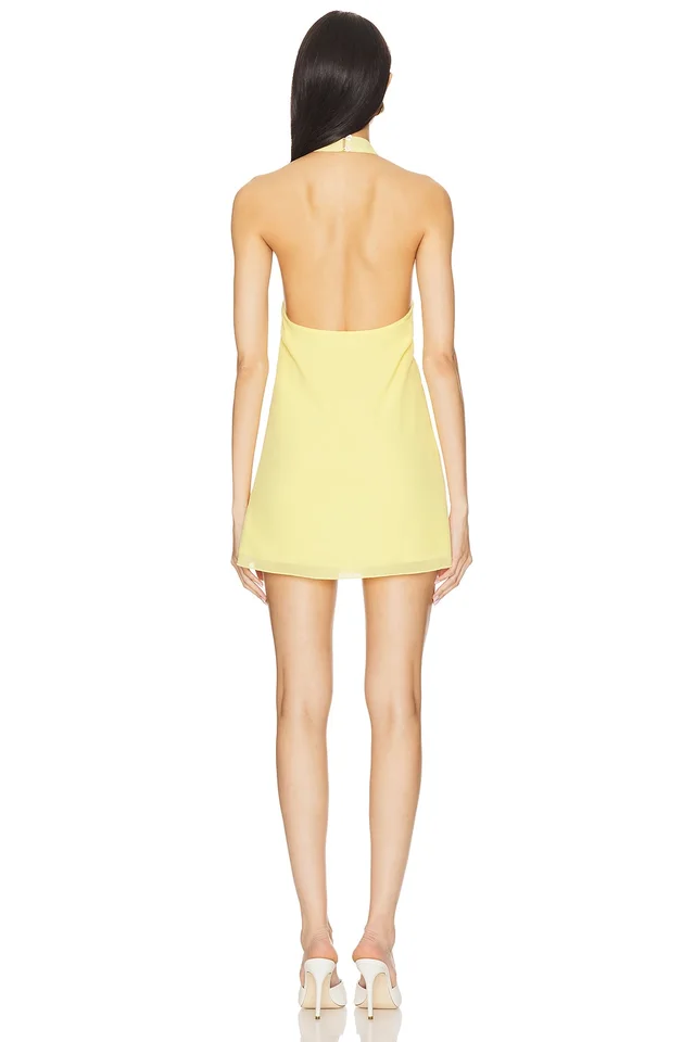 MORE TO COME Calanthe Mini Dress in Yellow, photo 3 of 3 from REVOLVE (Canada)