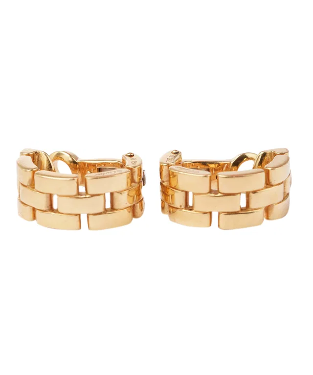 Cartier Gold Maillon Panthere Earrings in Gold from Luxury Promise