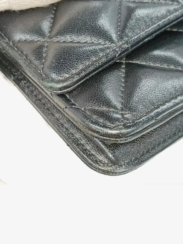 Chanel Black 2018 lambskin quilted Wallet On Chain in Black Lambskin from Sign of the Times, photo 13 of 16