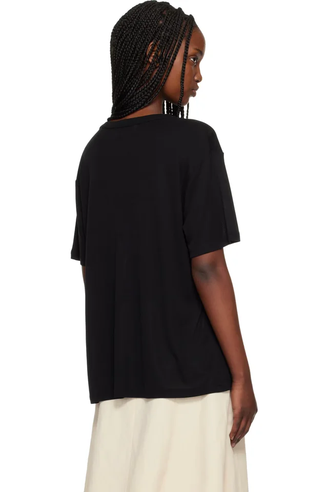 Studio Nicholson Black Rond T-shirt, photo 3 of 4 from SSENSE