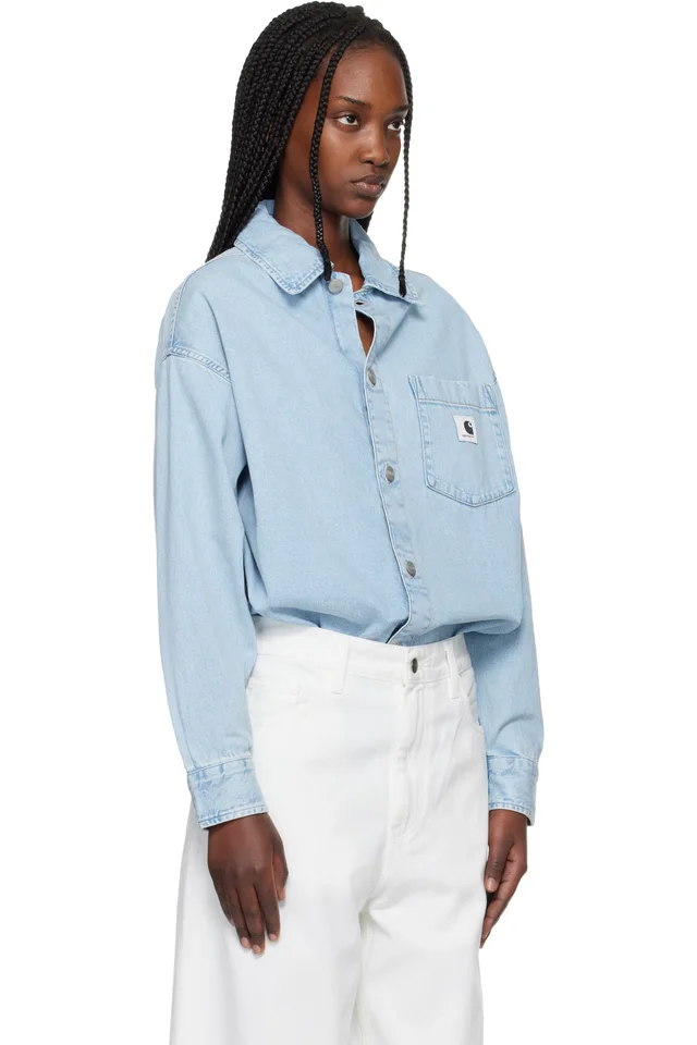 Carhartt Work In Progress Blue Alta Denim Shirt, photo 2 of 5 from SSENSE