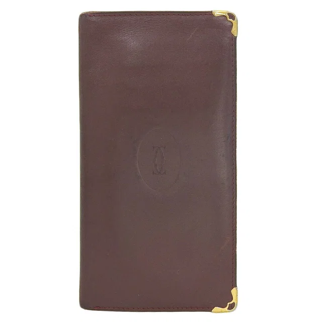 Cartier Leather Long Wallet in Leather from LuxUness