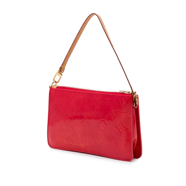 Red Louis Vuitton Monogram Vernis Pochette Lexington Shoulder Bag in Red Leather from Designer Revival, photo 2 of 2