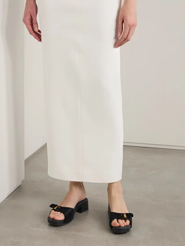 KHAITE Britt buckled calf hair mules in Black, photo 2 of 2 from NET-A-PORTER (Canada)