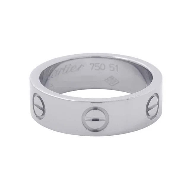 Cartier Love Ring Size Classic/51/#11B4084751/B4084700 18K White Gold in White from GALLERY RARE