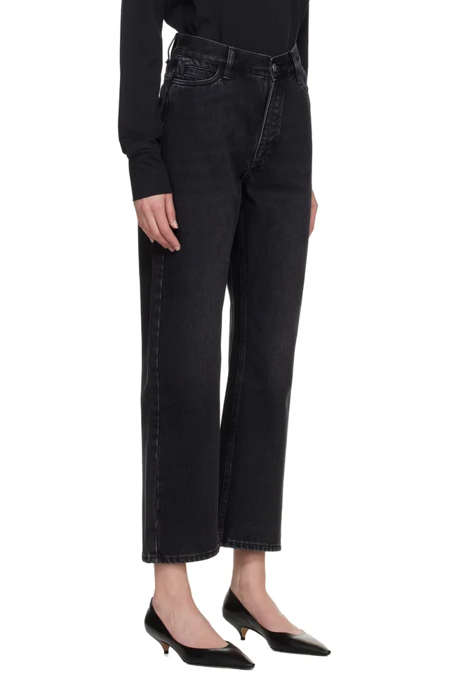 Studio Nicholson Black Ruthe Jeans, photo 2 of 4 from SSENSE