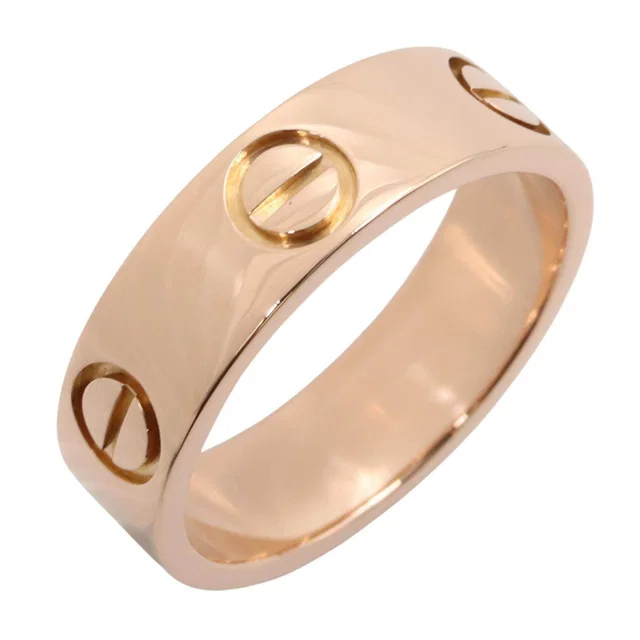 Cartier Love Au750 Pink Gold Ring Size 50 in Pink from LuxUness