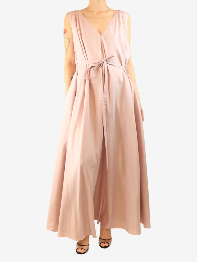 The Row Pink sleeveless silk maxi dress - size S in Pink Silk from Sign of the Times