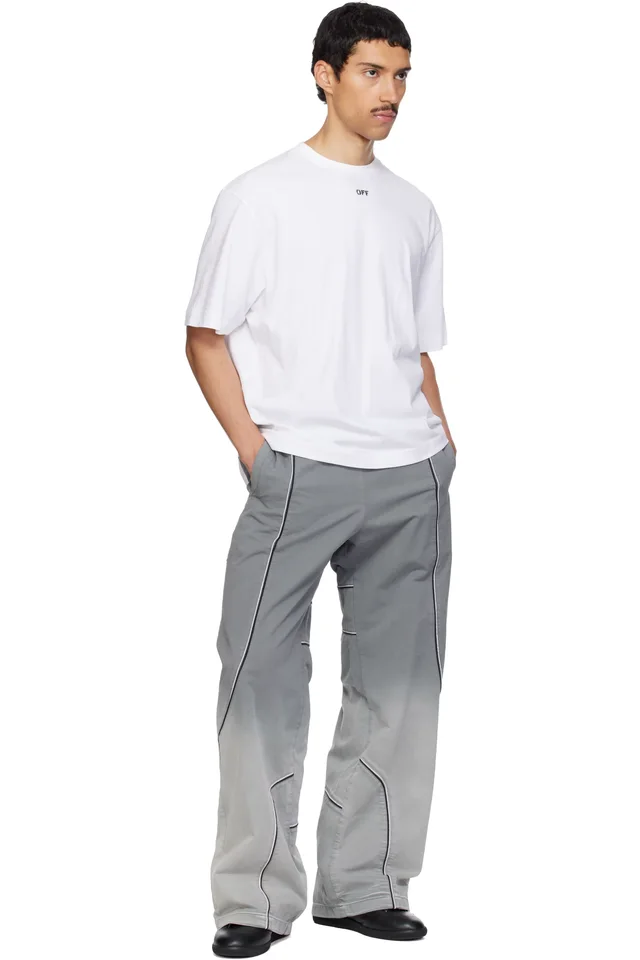 Off-White White Rubbed Paint Arrow Skate T-shirt, photo 4 of 4 from SSENSE