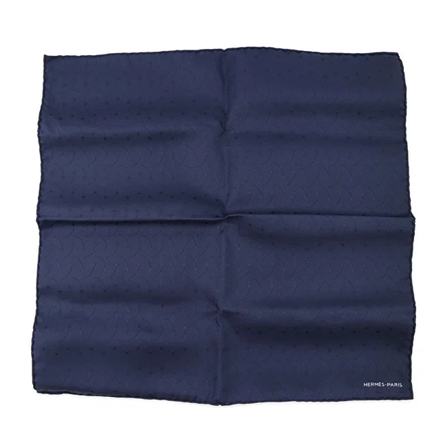 Hermès Carre Size 45 Navy Silk100% in Navy from GALLERY RARE