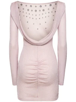 Alessandra Rich Mini dress with long sleeves in 80% Viscose, 10% Polyamide, 10% Polyester, photo 5 of 5 from LUISAVIAROMA