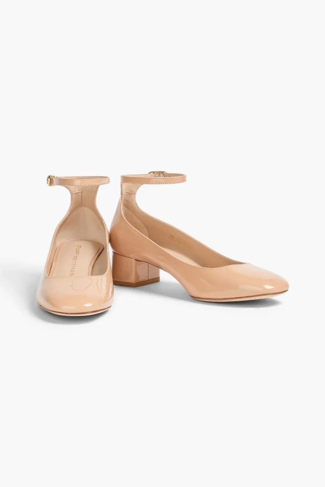 Stuart Weitzman Jane patent-leather pumps in Beige, photo 2 of 4 from THE OUTNET