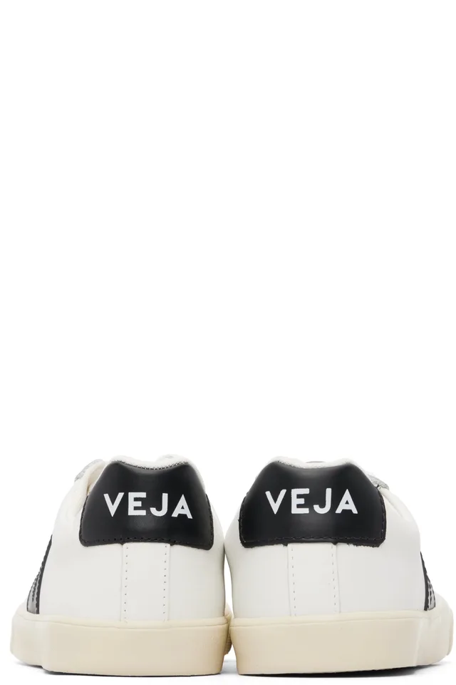 VEJA White & Black Esplar Leather Sneakers, photo 2 of 5 from SSENSE