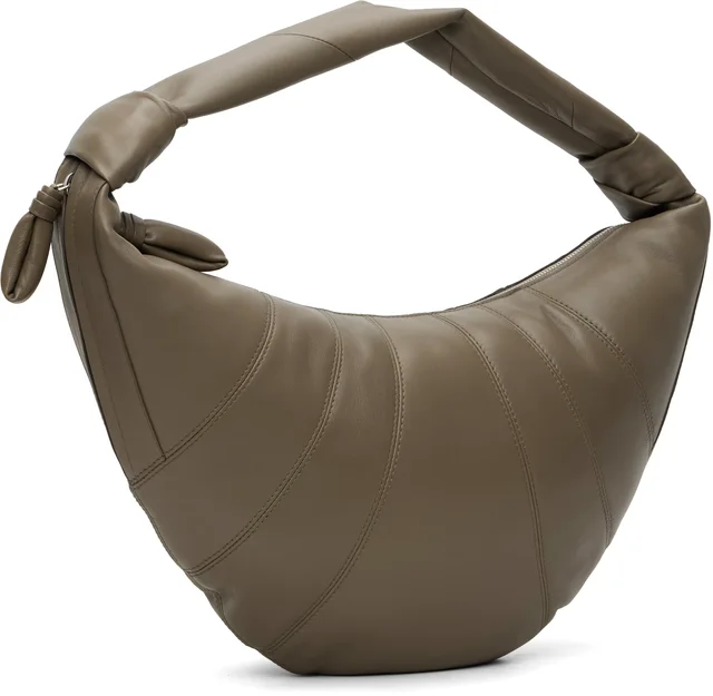 LEMAIRE Khaki Fortune Croissant Bag, photo 6 of 8 from SSENSE