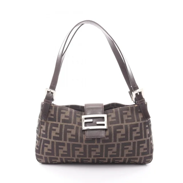 Fendi Zucca Handbag Canvas Leather Brown in brown|red Canvas from Poshmark