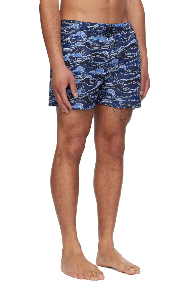 Paul Smith Blue Waves Swim Shorts, photo 2 of 2 from SSENSE
