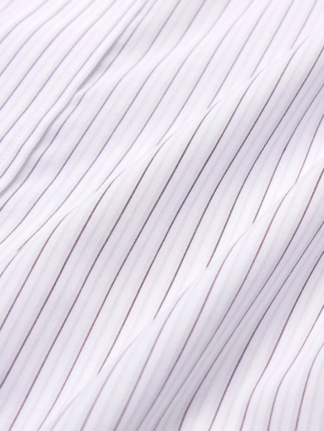 Banana Republic Standard-Fit Wrinkle-Resistant Dress Shirt in White & Gray Stripe, photo 2 of 2 from Banana Republic (US)
