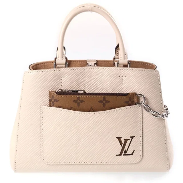 Louis Vuitton Epi Marelle Tote BB Quartz 2-Way Shoulder Bag Ivory Brown Leather in Brown Leather from The Reluxe