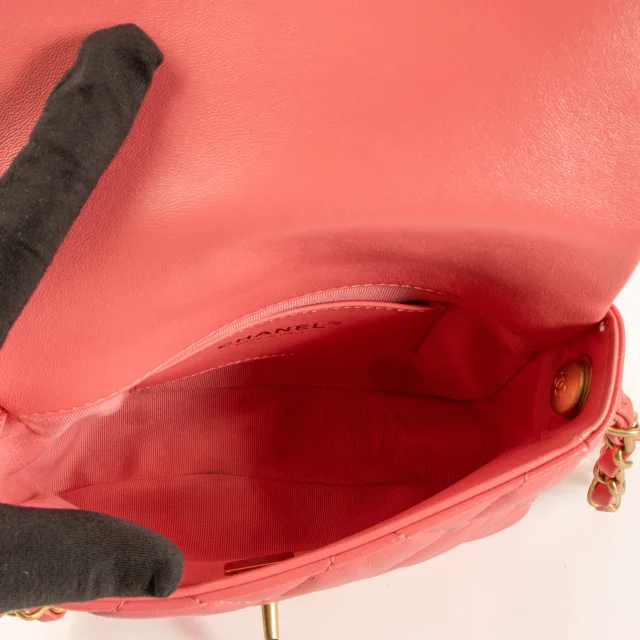 Chanel Pink Lambskin Coco Love Heart Mini Flap Bag in Pink Lambskin from Labellov, photo 6 of 8