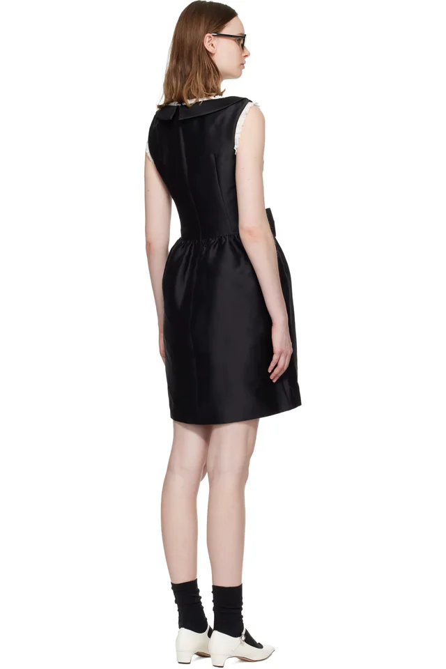SHUSHU/TONG Black Long Cut-Out Sleeveless Minidress, photo 3 of 4 from SSENSE