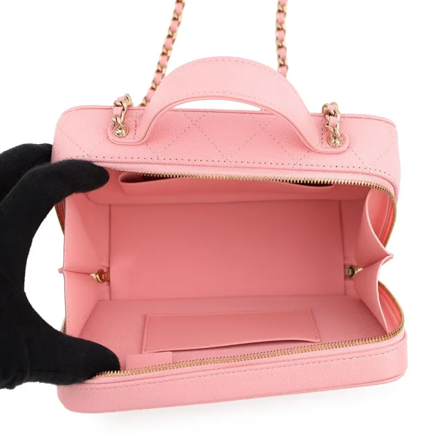 Chanel 2-Way Vanity Chain Shoulder Bag PinkAP4778 Caviar Leather in Caviar leather from GALLERY RARE, photo 6 of 18