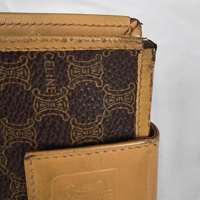 Celine Women's Wallet - Brown/Tan in red|neutral|brown from Depop, photo 8 of 8