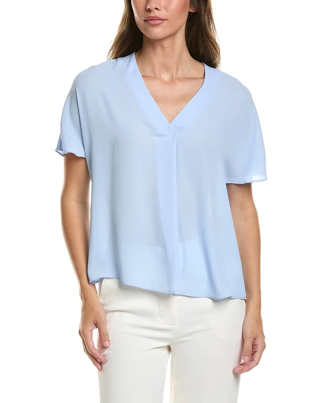 Elie Elie Tahari Elie by Elie Tahari V-Neck Woven Top, image 1 of 1 from Rue La La