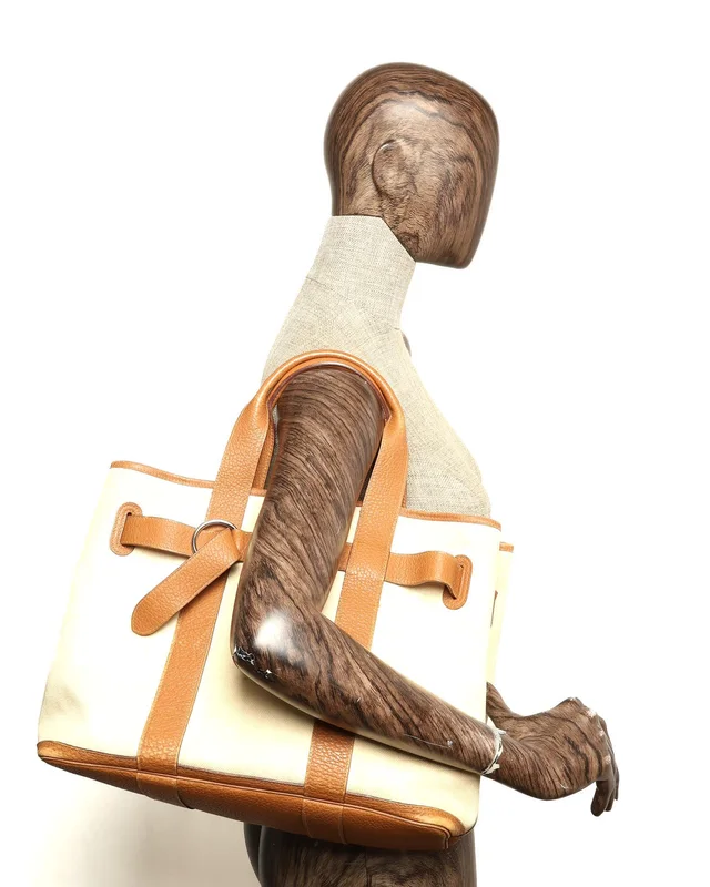 Hermès Toile & Negonda Petite Ceinture MM Tote Bag in Canvas from A Retro Tale, photo 11 of 11