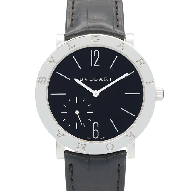 Bvlgari Bvlgari Roma Finissimo Stainless Steel Leather Mens Watch in Leather from LuxUness
