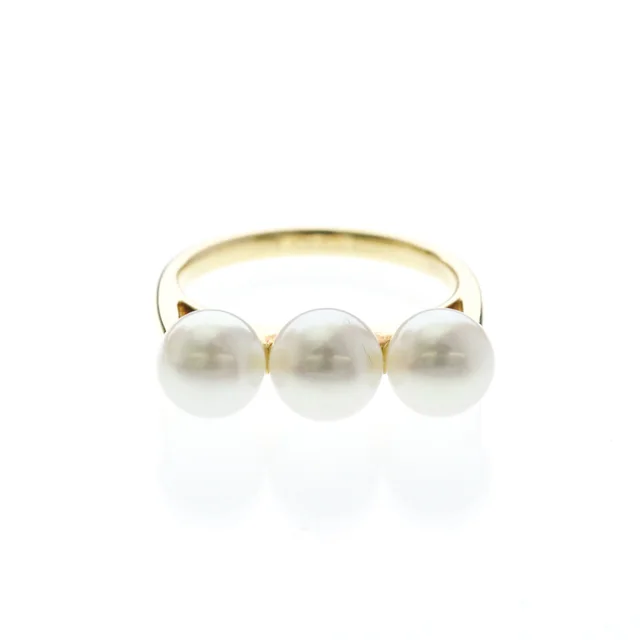 Tasaki Balance Era Ring Yellow Gold (18K) Fashion Pearl Band Ring Gold in Gold Yellow gold (18K) from Elady