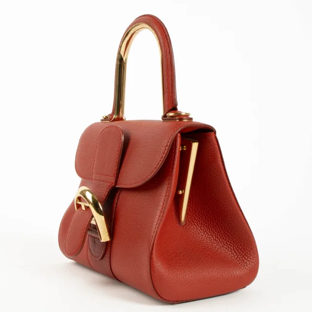 Delvaux Scarlet Red Metal Glam Brillant Mini Bag in Red Leather from Labellov, photo 3 of 5