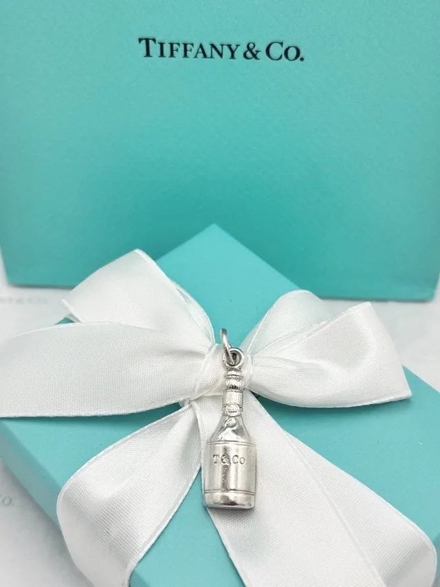 Tiffany & Co. 1837 Champagne Bottle Charm Pendant Sterling Silver 925 Gift Box in silver|gray from Poshmark