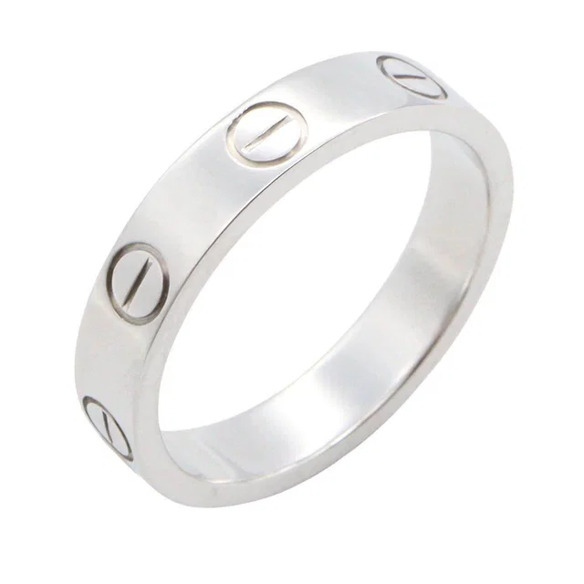 Cartier Love Au750 White Gold Ring Size 7.5 in White from LuxUness