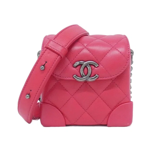 Chanel Shoulder Bag Pink in Pink Lambskin from The Reluxe