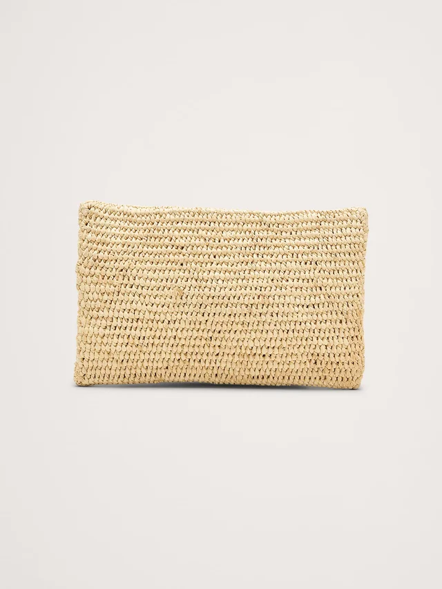Banana Republic Emmie Raffia Envelope Clutch by Hat Attack in Natural, photo 3 of 5 from Banana Republic (US)