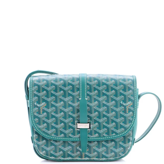 Goyard Belvedere II Messenger Bag Coated Canvas PM in green Coated canvas from Rebag