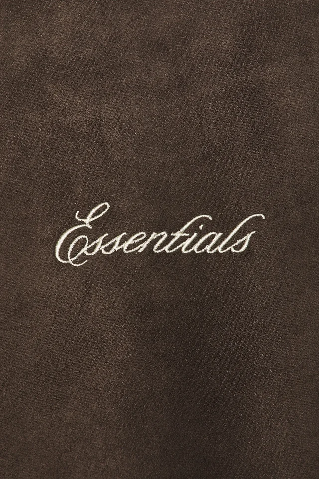 Fear of God ESSENTIALS Signature Modern Crewneck Sweatshirt in Brown, photo 5 of 5 from REVOLVE (Canada)