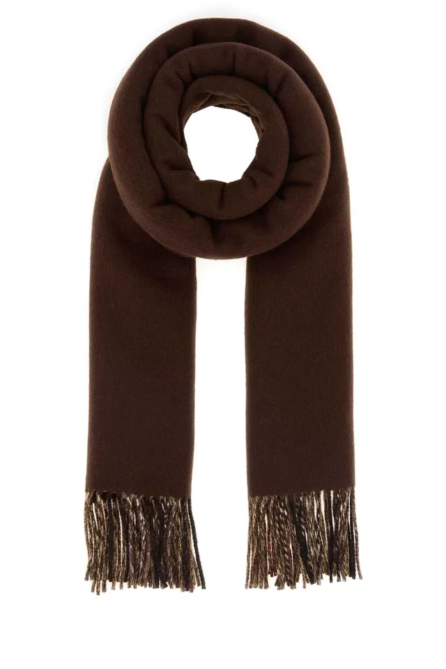 Burberry Solid Scarf — Brown Exterior: Cashmere Scarfs in Brown Cashmere from HEWI